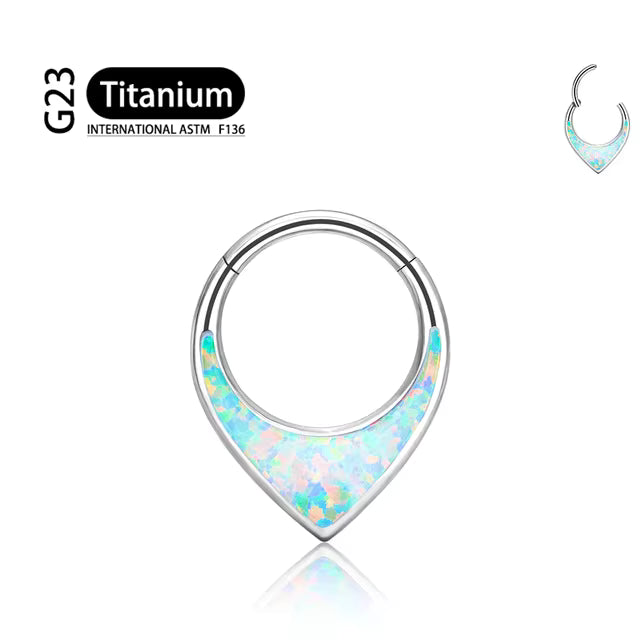 Piercing Anneau Opale Blanc