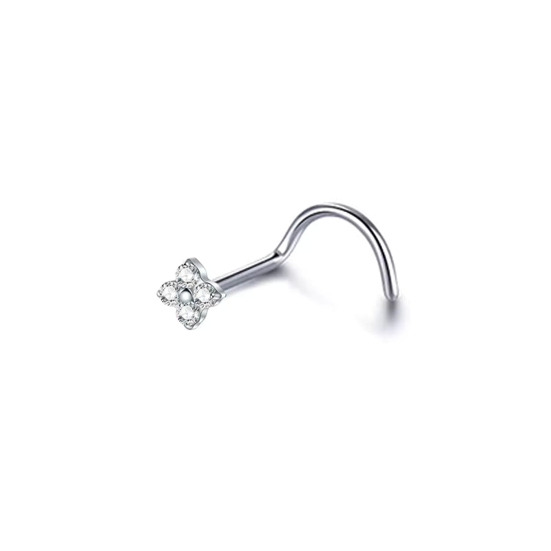 Piercing Nez Trèfle Pavé