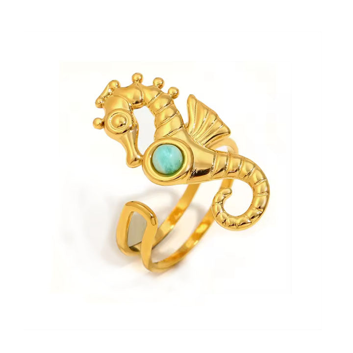 Bague Seahorse Turquoise
