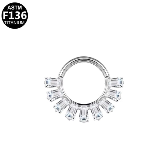 Piercing Nez Ray Burst Argenté