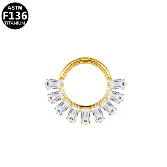 Piercing Nez Ray Burst Doré