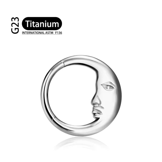Piercing Moon Face Argenté