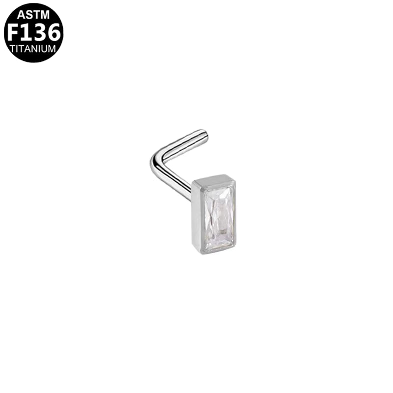 Piercing Nez Recta Argenté