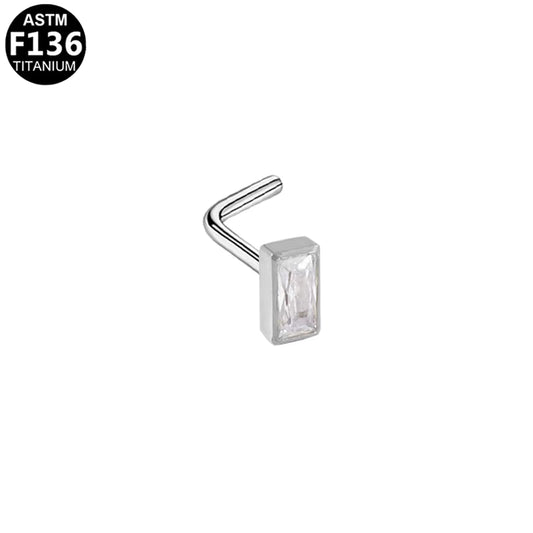 Piercing Nez Recta Argenté