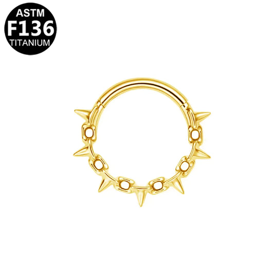 Piercing Nez Spike Halo Doré