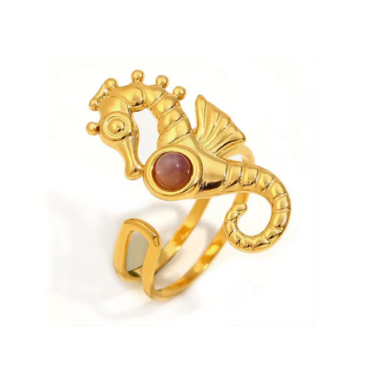 Bague Seahorse Jade