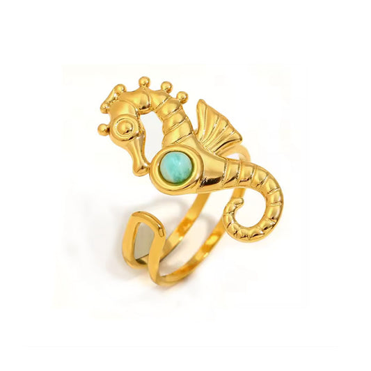 Bague Seahorse Turquoise
